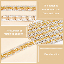 Bordure en dentelle tressée en polyester&nbsp;OCOR-WH0078-08A