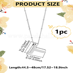 1 Stück Messingkette mit Buchstabenanhängern aus Legierung&nbsp;NJEW-LP0001-41T-P