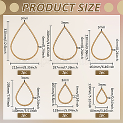 6 kit de plantillas de tablero MDF de 6 estilos para vidrio&nbsp;DIY-WH0308-698A