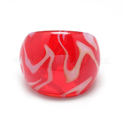 Handgefertigte Murano Breitbandfingerringe&nbsp;RJEW-T002-01-B