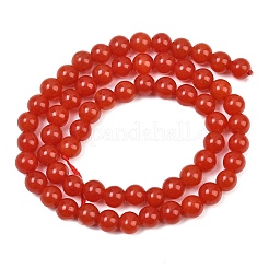 Gefärbt natürlichen weißen Jade Perlen Stränge&nbsp;GG-CBAEB22-B01-6mm-06
