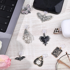 8 pièces 8 styles de bouchons mobiles anti-poussière en pvc&nbsp;HJEW-BM00042