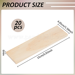 Unbearbeitete Holzscheiben in Rechteckform&nbsp;FIND-WH0438-002A