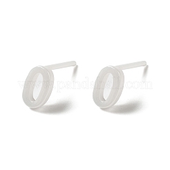 Orecchini a bottone in ceramica con zirconi e bioceramica ipoallergenica&nbsp;EJEW-C065-03A