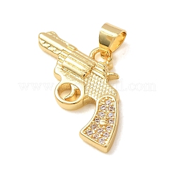 Pendentifs en laiton zircon cubique transparent&nbsp;KK-CBA0009-06G