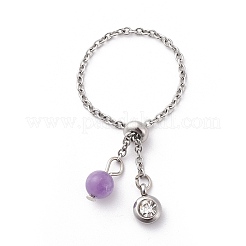 Verstellbare Fingerringe aus Edelstahl 304&nbsp;RJEW-JR00281