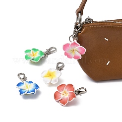 Handgemachte Polymer Clay Blumenanhänger Dekorationen&nbsp;HJEW-JM04050
