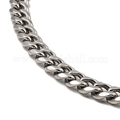Anlaufgeschützte kubanische Gliederketten aus Edelstahl 304&nbsp;NJEW-D050-01B-P