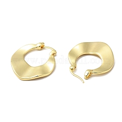 Orecchini a cerchio rombo twist in ottone grosso per le donne&nbsp;EJEW-A079-04G