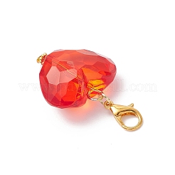 Decoraciones colgantes de corazón de acrílico transparente&nbsp;HJEW-JM04124