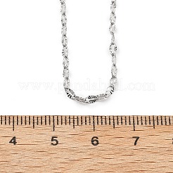 Collane con catena a maglie testurizzate in acciaio inossidabile 304 da 2 mm&nbsp;NJEW-T016-14P