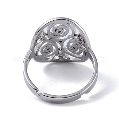 Anlaufgeschützte 201 Edelstahl Triskele Triskelion verstellbare Ringe&nbsp;RJEW-C074-07P