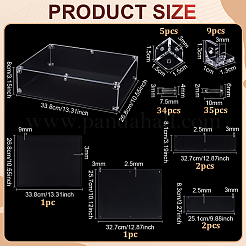Rechteckige transparente Acryl-Spielzeug-Actionfiguren-Displayboxen&nbsp;ODIS-WH0079-067