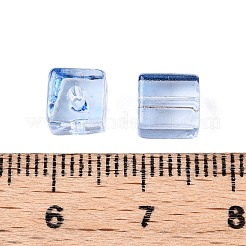 Perles de verre transparentes de peinture de cuisson&nbsp;DGLA-N005-01A-03