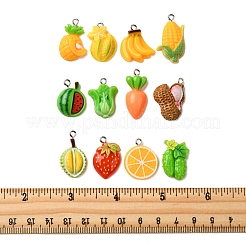 Colgantes de resina opaca 24pcs 12 estilos&nbsp;RESI-FS0002-07