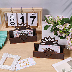 Porte-cartes de visite en bois&nbsp;ODIS-WH0030-248B