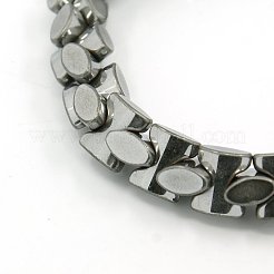 Mode nicht-magnetischen synthetischen Hämatit stretchy Armbänder&nbsp;BJEW-K001-02A