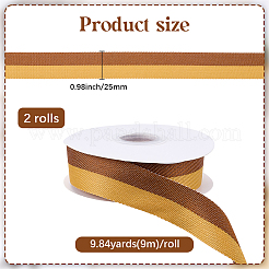 Rubans polycoton bicolores&nbsp;SRIB-WH20020-051A
