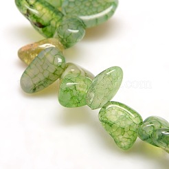 Pépites naturelles brins de perles d'agate craquelées&nbsp;G-P032-M