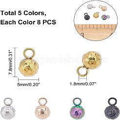 40 Stück 5 Farben 304 Edelstahl-Charms&nbsp;STAS-UN0026-56