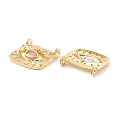 Cremagliera in ottone placcatura pendenti zirconi&nbsp;KK-D073-25G-04