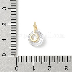 Colgantes giratorios de latón micro pavé de circonitas cúbicas&nbsp;KK-E791-18G