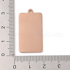 Colgantes de etiquetas en blanco con estampado de espejo de acero inoxidable 304 con revestimiento iónico (IP)&nbsp;STAS-K270-42RG
