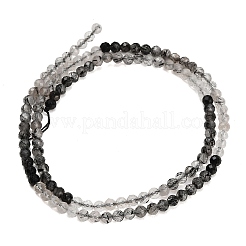 Natürliche turmalinierte Quarzperlenstränge&nbsp;GG-CBA9722-A04-3mm