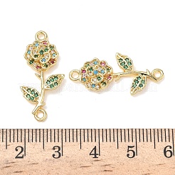 Verbindungsanhänger aus Messing mit Pavé&nbsp;KK-L253-21G-02