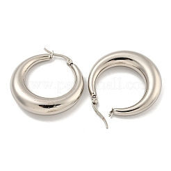 Pendiente de aro de acero inoxidable 202 resistente al deslustre&nbsp;EJEW-H003-19P-02