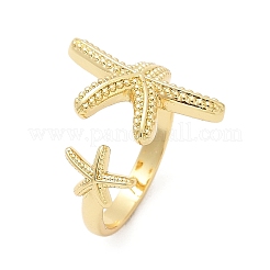 Bagues de manchette ouvertes en laiton pour femmes&nbsp;RJEW-R032-05G