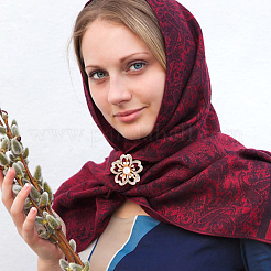 4 anneau de fixation pour foulard en alliage de zinc&nbsp;AJEW-DR0002-32