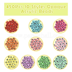 450pcs 10 Arten undurchsichtige Acrylperlen&nbsp;OACR-FS0004-02