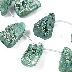 Galvaniques Druzy naturelle perles en agate brins&nbsp;G-N0259-06