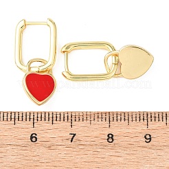 Creolen aus Messing mit Herzmotiv&nbsp;EJEW-C174-04G