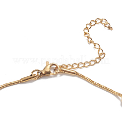Cavigliere con catena a serpente rotonda in acciaio inossidabile 304&nbsp;X-AJEW-G024-13G