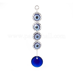 Décorations faites à la main au chalumeau et pendentif mauvais œil en résine&nbsp;HJEW-C001-02