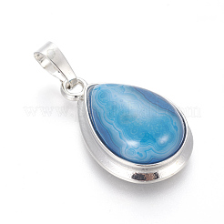 Pendentifs d'agate naturelle&nbsp;G-L512-C26