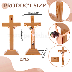 Decorazioni per esposizione di croci in plastica&nbsp;DJEW-WH0043-91