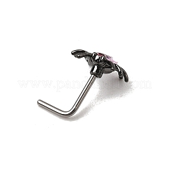 Herzspinne 316l chirurgischer Edelstahl mit Zirkonia L-förmigen Nasenringen&nbsp;FS-WG44168-02