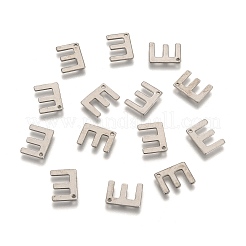 Anlaufgeschützte Buchstabenanhänger aus Edelstahl 304&nbsp;LS-X-STAS-O072-E