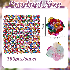 Accesorios decorativos para disfraces con flores y lentejuelas de poliéster&nbsp;DIY-WH0899-422A