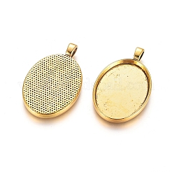 Aluminium-Anhänger Fassungen für Cabochons&nbsp;LS-PALLOY-2421-AG-LF