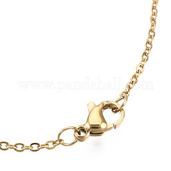 201 collane con ciondolo in acciaio inossidabile&nbsp;NJEW-T009-JN127-40-2