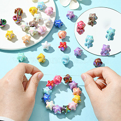 50 pièce de perles en plastique plaquées UV&nbsp;SACR-CJ0001-69
