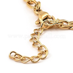 Bracciale a maglie in acciaio inossidabile 201 per donna&nbsp;BJEW-D062-01E