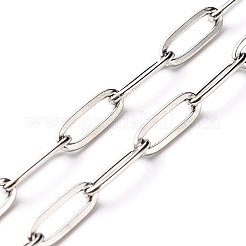 Collier avec chaînes à trombones en acier inoxydable 304 anti-ternissement&nbsp;NJEW-JN03593-02