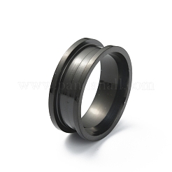 201 configuraciones de anillo de dedo ranurado de acero inoxidable&nbsp;STAS-WH0029-52C-EB