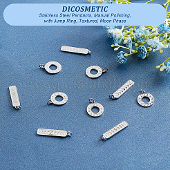 12 pendentif en acier inoxydable 304 de 2 styles&nbsp;STAS-DC0010-22