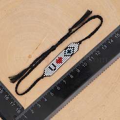 Pulsera de cuentas trenzadas con semillas de miyuki&nbsp;BJEW-P269-33